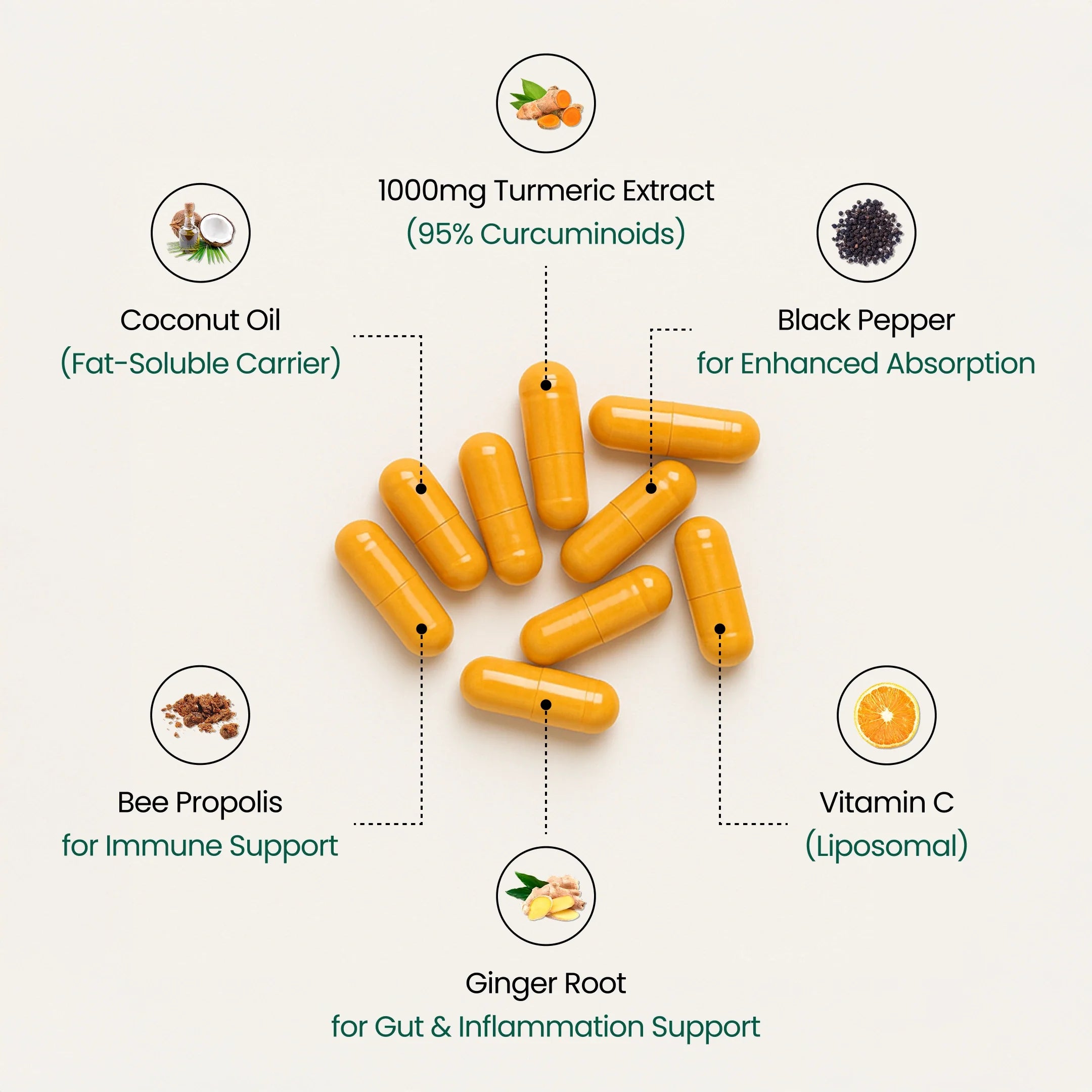 Turmeric Curcumin Capsules (1,000mg)..