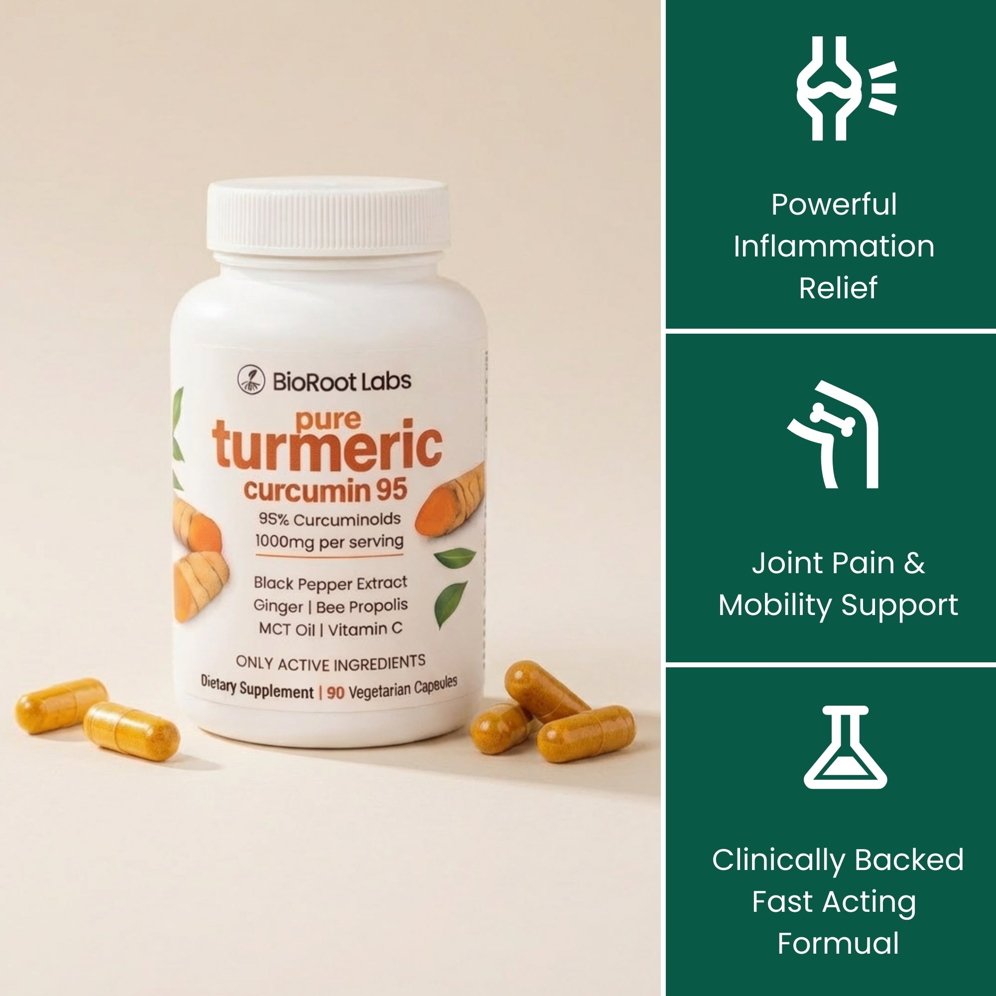 Turmeric Curcumin Capsules (1,000mg)..