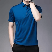 Men's New Solid Color Business Casual POLO Shirt