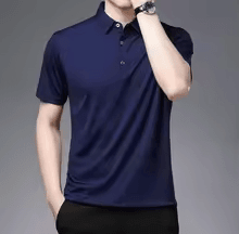 Men's New Solid Color Business Casual POLO Shirt